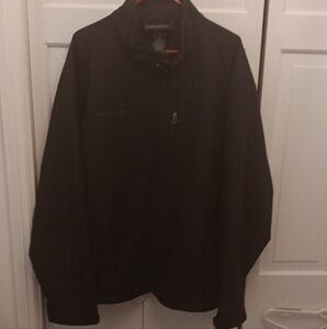 Men's Very Black Windbreaker Jacket FREE COUNTRY emblem 3XL